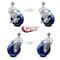 Service Caster 4 Inch Solid Polyurethane Wheel Swivel 12mm Threaded Stem Caster Brake, 2PK SCC-TS20S414-SPUS-M1215-2-TLB-2 - alternate 4